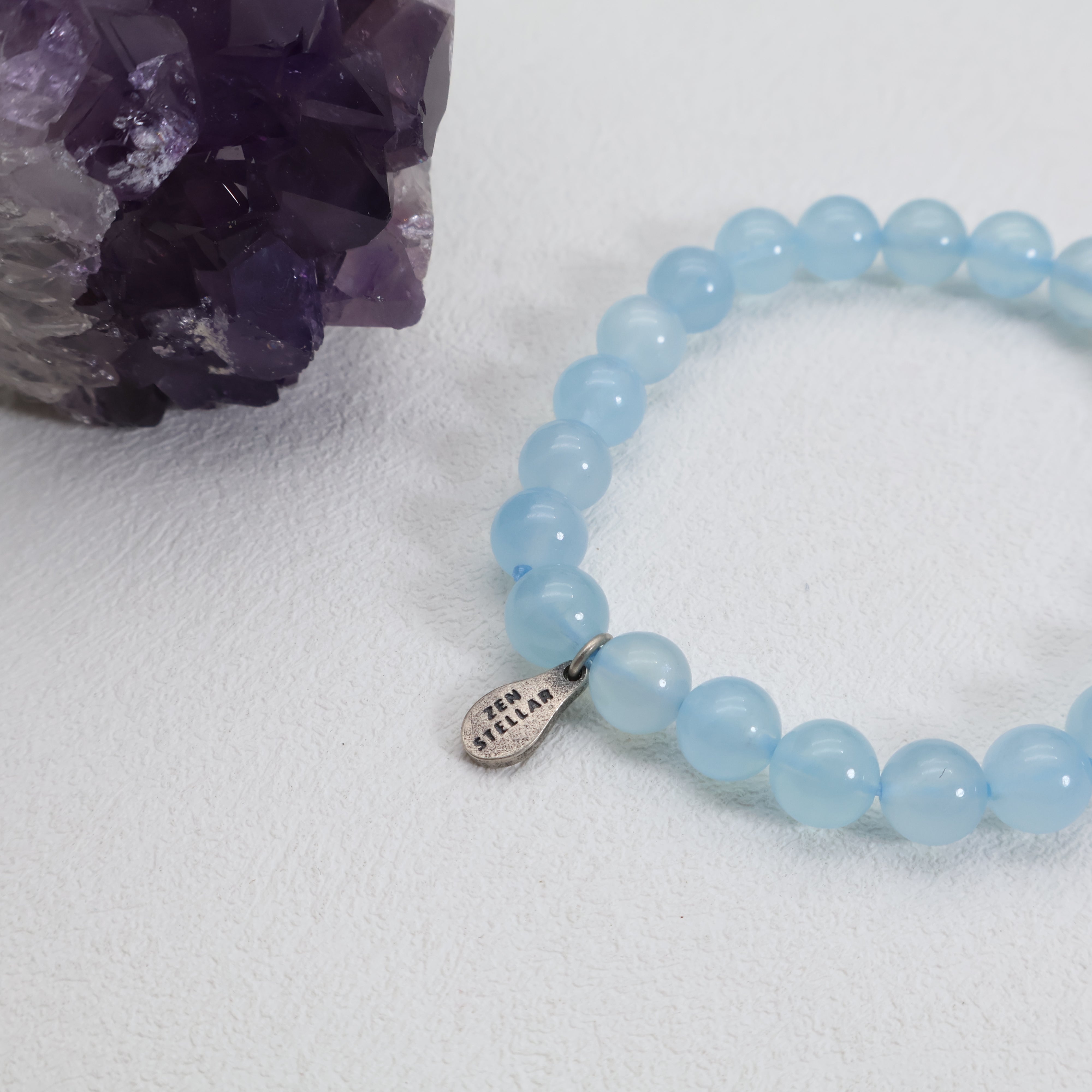 CANCER AQUAMARINE CRYSTAL BRACELET-3