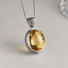 CITRINE OVAL PENDANT-4