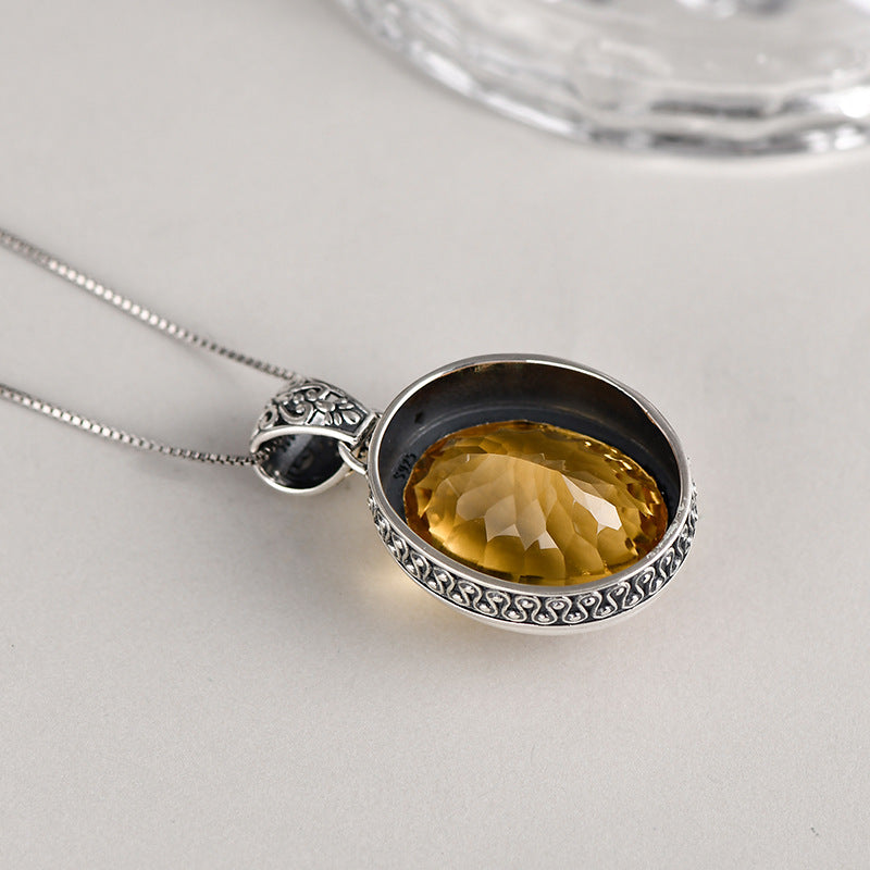 CITRINE OVAL PENDANT-6