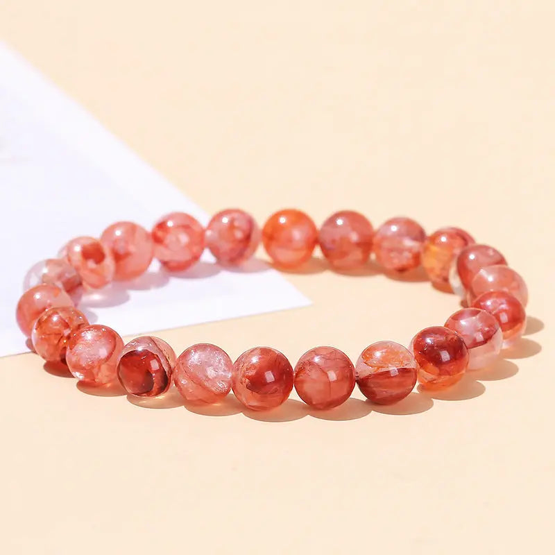 RED GUM FLOWER CRYSTAL TRAVEL SOUVENIR BRACELE-2