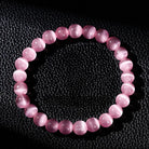 DEEP PINK CAT'S EYE CRYSTAL BRACELET-3