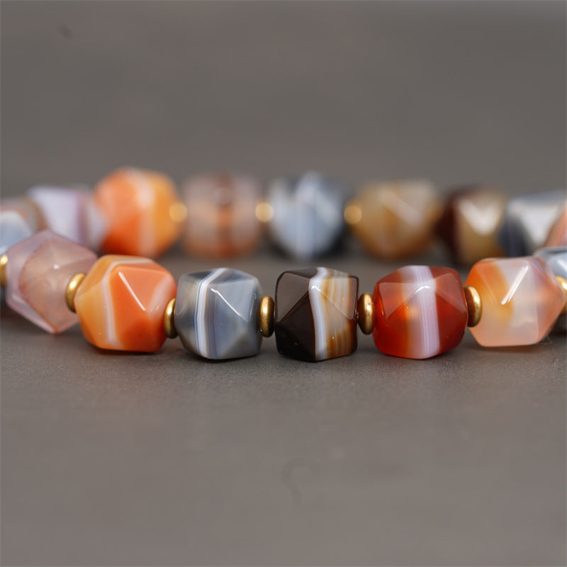 DUOBAO OCTAGONAL AGATE BRACELETS-1