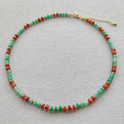 EXQUISITE COLORED WHEEL STONES ENHANCE TEMPERAMENT NECKLACE-1