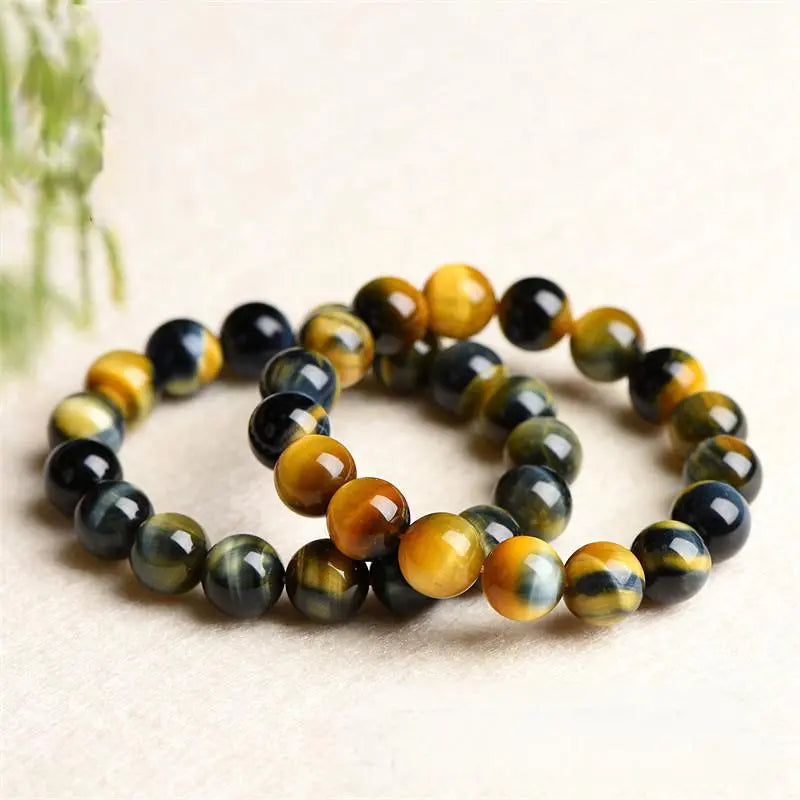 FANTASY TIGER EYE ROUND BEAD BRACELET-3