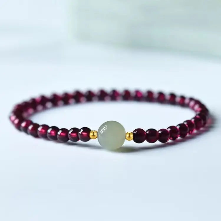 GARNET ANXIETY REDUCTION ENERGY BRACELET-1