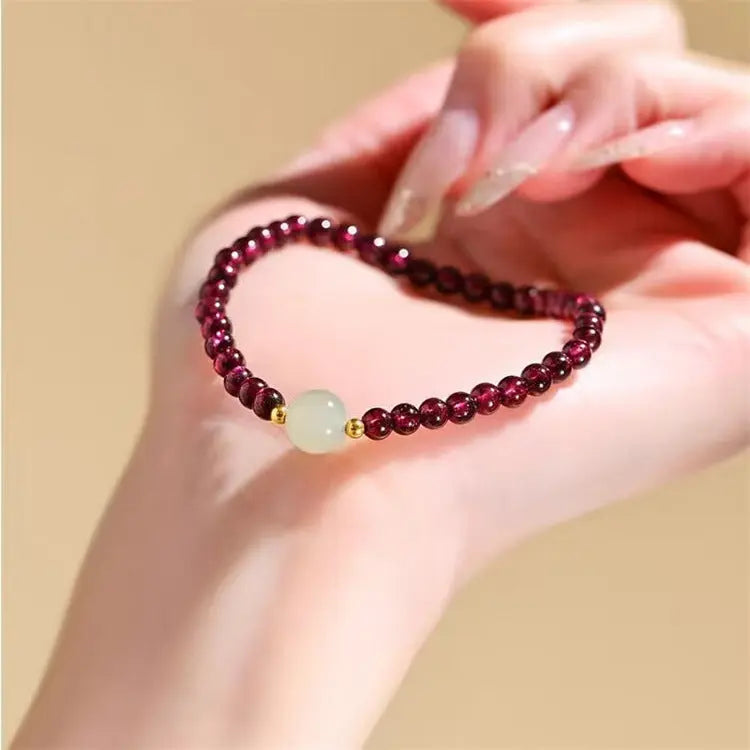 GARNET ANXIETY REDUCTION ENERGY BRACELET-2