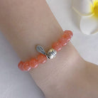 GEMINI PINK AGATE CRYSTAL BRACELET-2