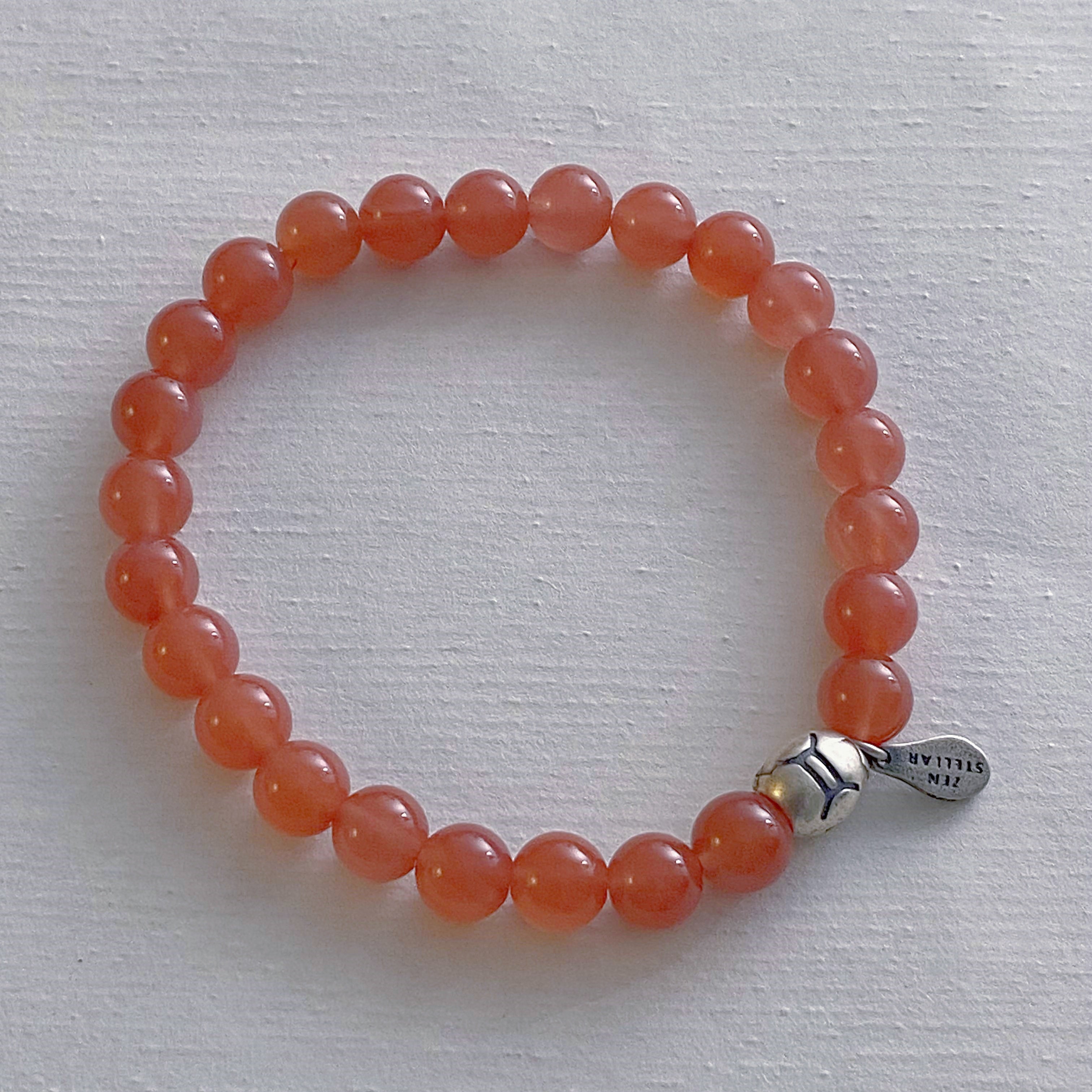 GEMINI PINK AGATE CRYSTAL BRACELET-3