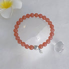 GEMINI PINK AGATE CRYSTAL BRACELET-5