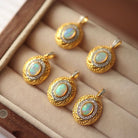 GOLD PLATED OPAL PENDANT-3