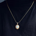 GOLD PLATED OPAL PENDANT-5