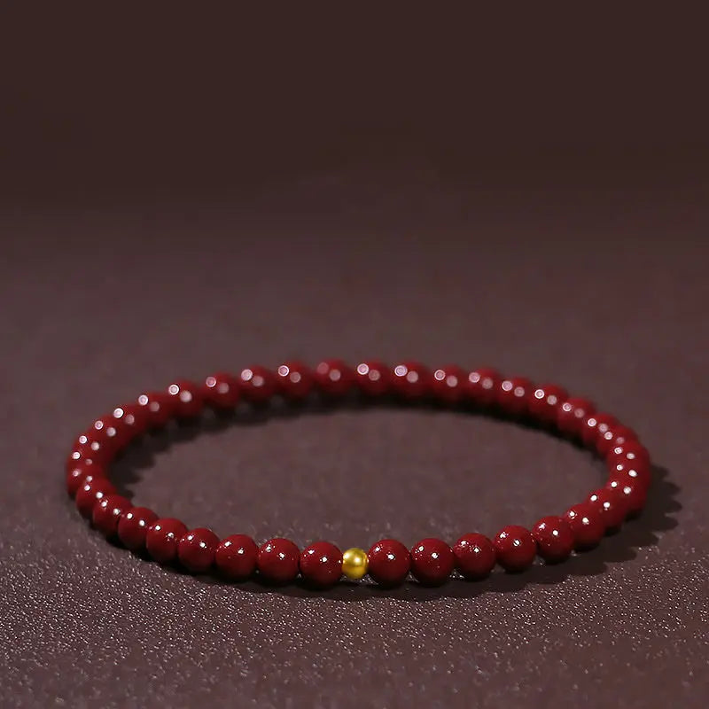 GOOD HEALTH GUARDIAN DEEP RED CINNABAR EYE ENERGY BRACELET-1