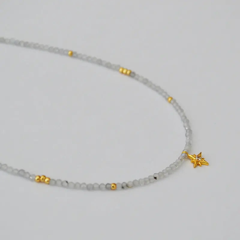 GRAY MOONSTONE GIVE HOPE STAR NECKLACE-1