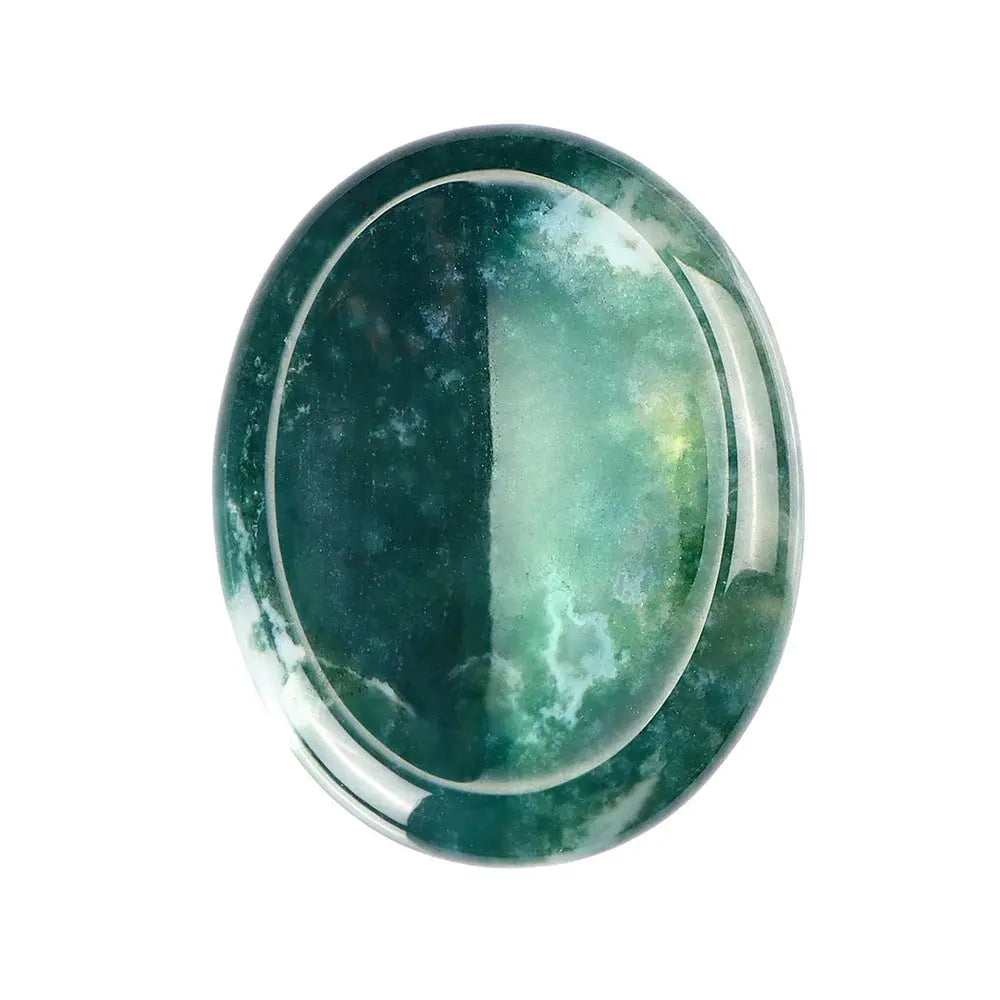 GREEN AGATE LIFE ENHANCING WORRY STONE-1