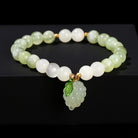 GREEN CALCITE GRAPE PENDANT BRACELET-1