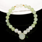 GREEN CALCITE GRAPE PENDANT BRACELET-5