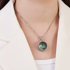 GREEN CRYSTAL CABOCHON PENDANT-2