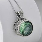 GREEN CRYSTAL CABOCHON PENDANT-4