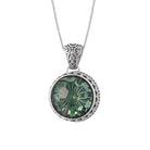 GREEN CRYSTAL CABOCHON PENDANT-1