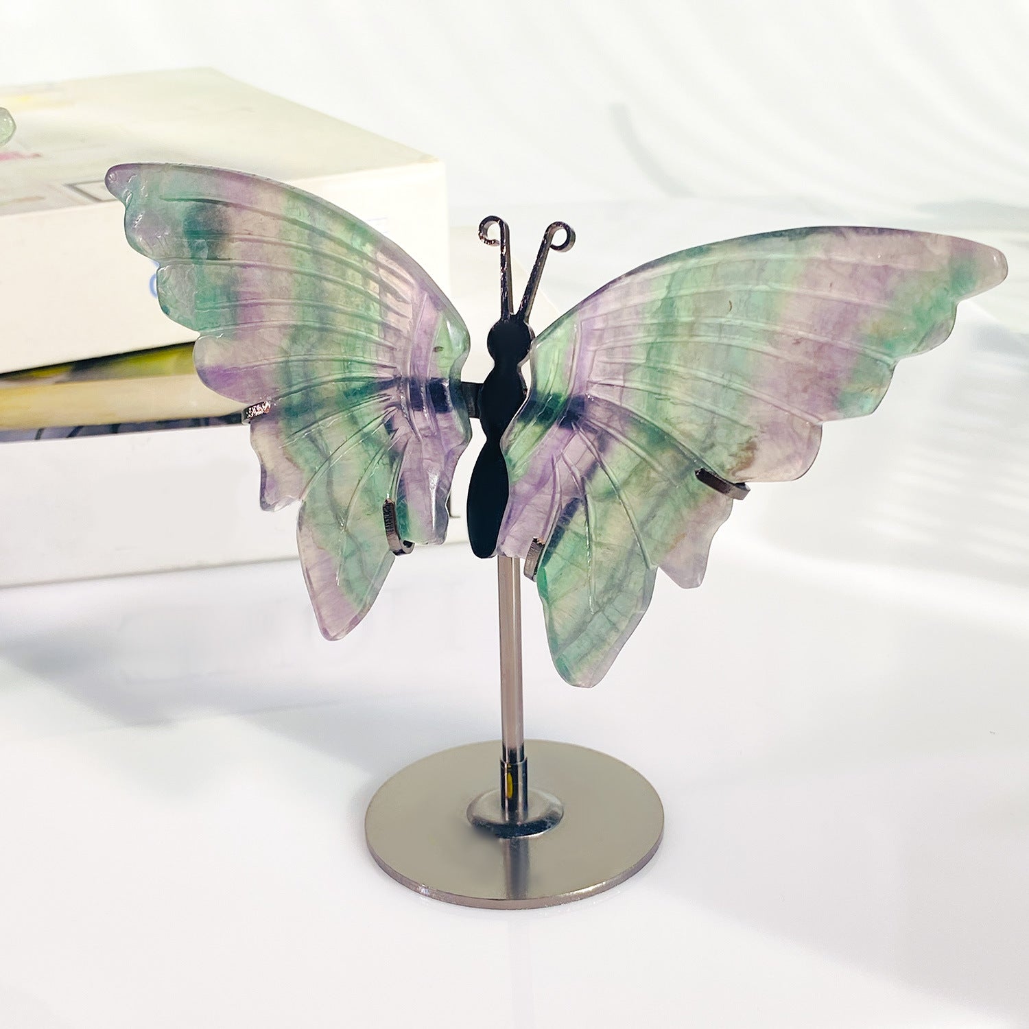 GREEN FLUORITE BUTTERFLY-1