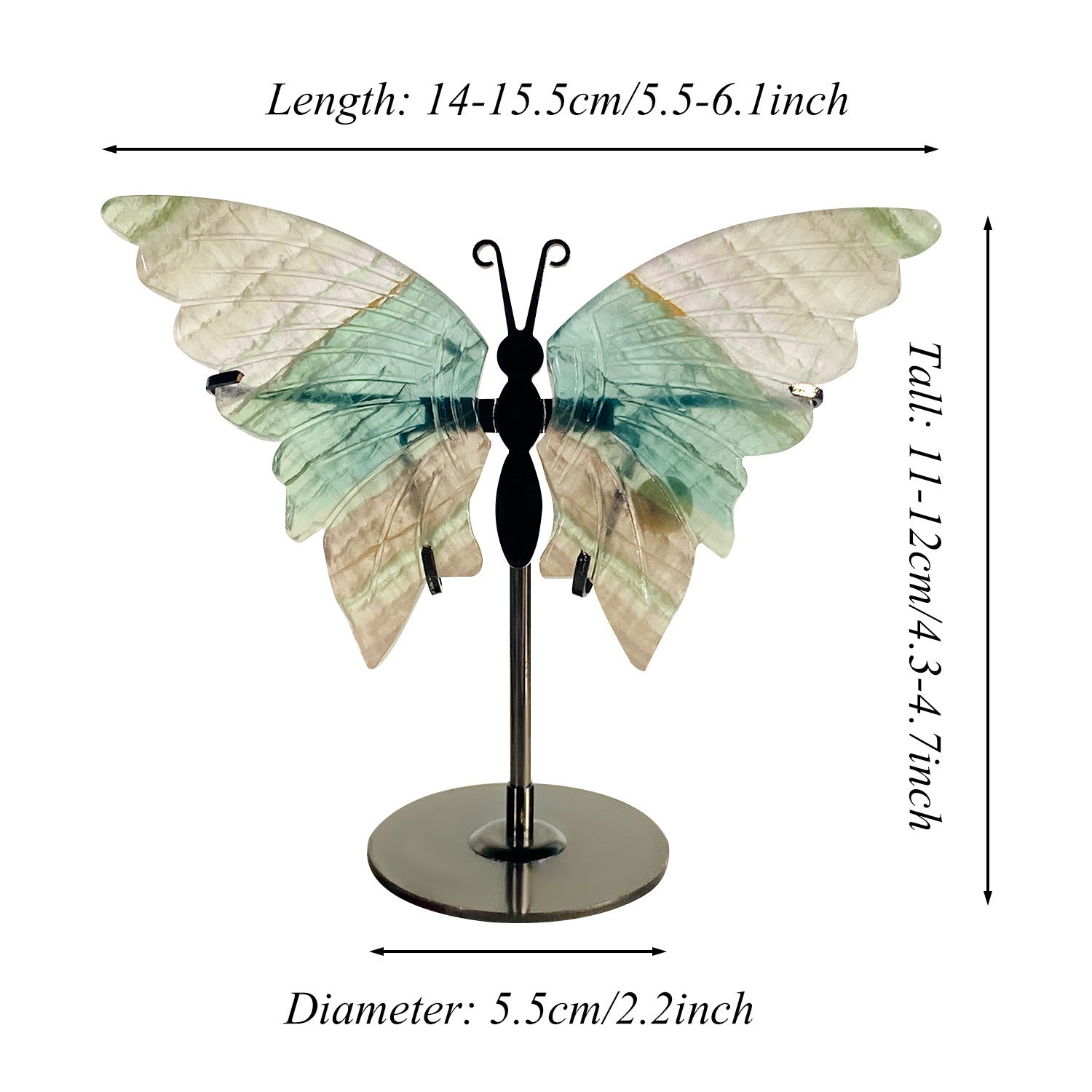 GREEN FLUORITE BUTTERFLY-6