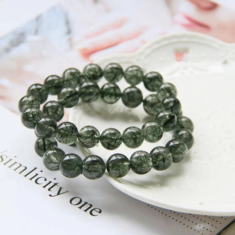 GREEN RUTILATED QUARTZ CRYSTAL BRACELET-2