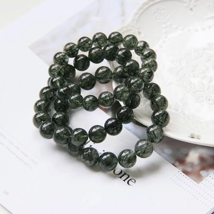 GREEN RUTILATED QUARTZ CRYSTAL BRACELET-4