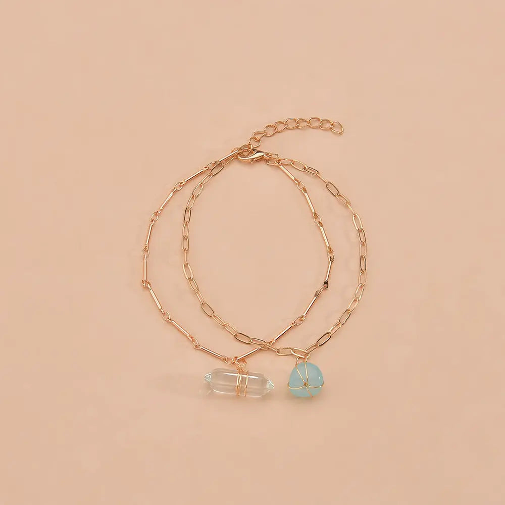 HEX PRISM CRYSTAL FORTUNE ANKLET-1