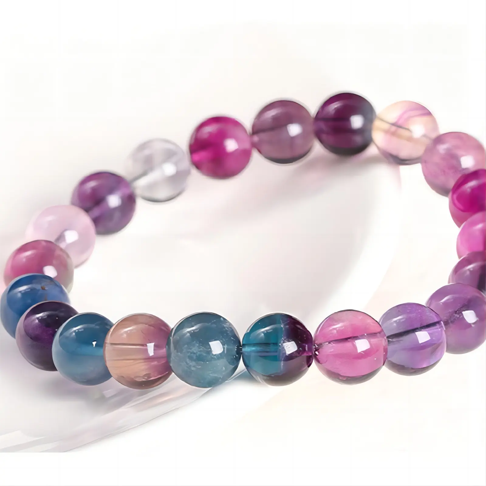 ICE TRANSLUCENT COLORFUL FLUORITE BRACELET-2