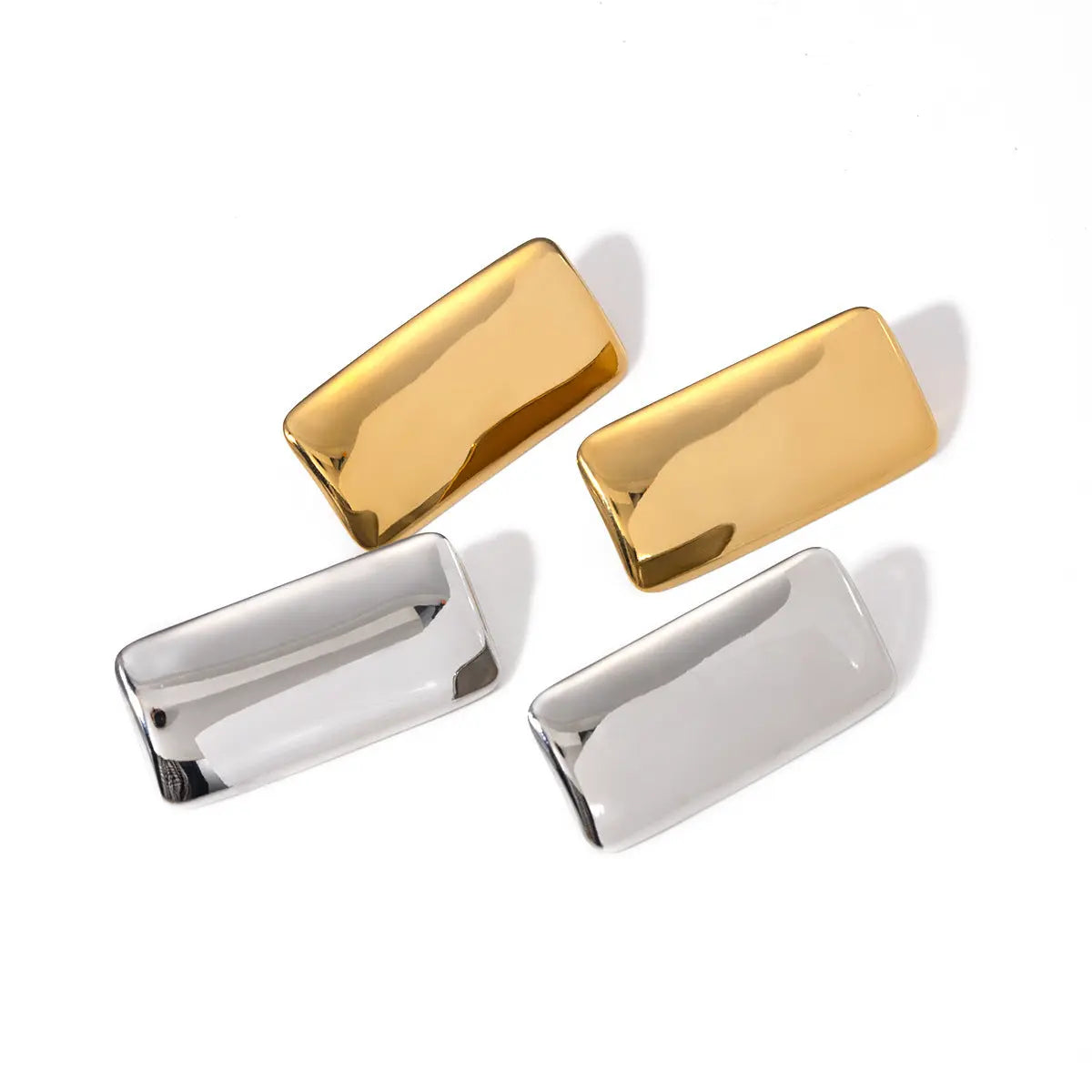 ISABELLA RECTANGULAR TITANIUM STEEL EARRINGS-5