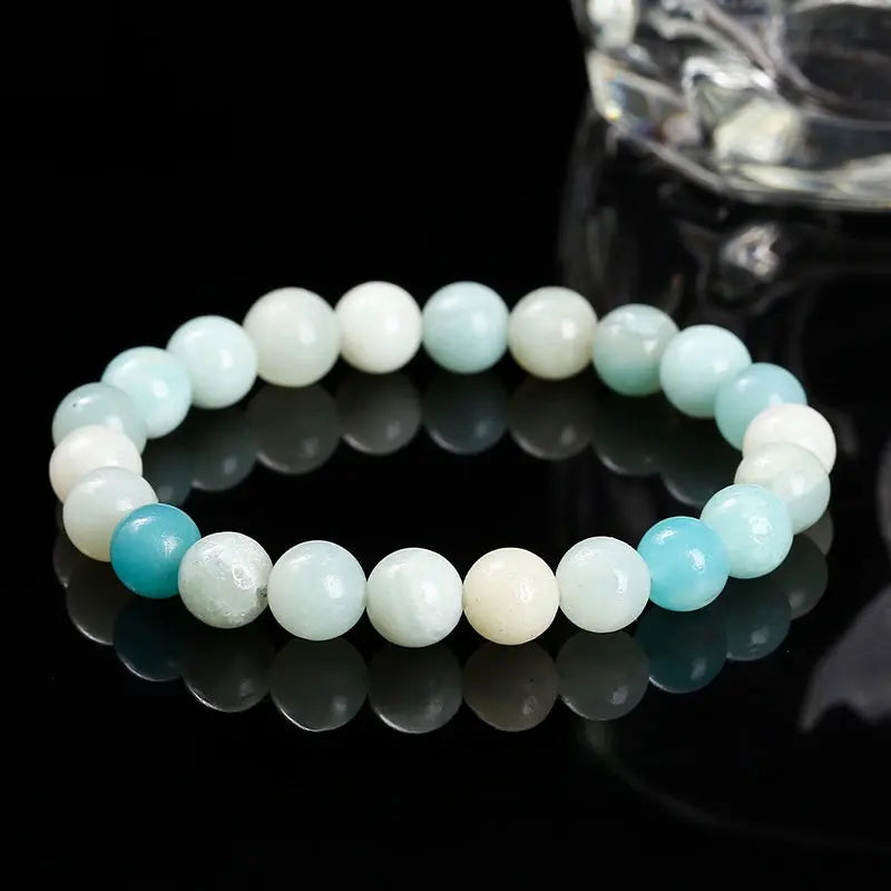 LIGHT WHITE AMAZONITE BRACELET-1