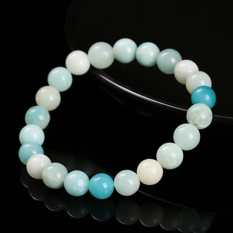 LIGHT WHITE AMAZONITE BRACELET-2