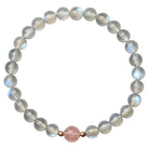 IMPROVE LOVE LUCK GRAY MOONSTONE STRAWBERRY QUARTZ ENERGY BRACELET-5