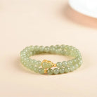 LUCK & WISDOM HETIAN GREEN JADE ENERGY BRACELET-1