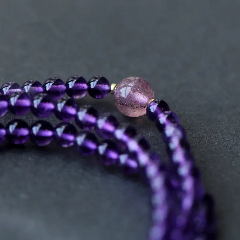 MAKE MORE FRIENDS NATURAL BRAZILIAN AMETHYST ENERGY BRACELET-4