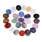 MIXED COLOR GEMSTONES RUNIC ALPHABET PATTERN-3