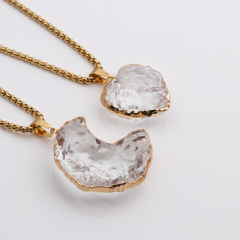 MOON WHITE CRYSTAL NECKLACE-1