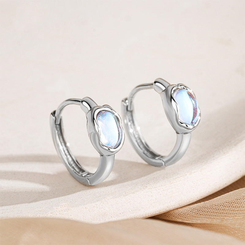 MOONSTONE STERLING SILVER EARRINGS-1