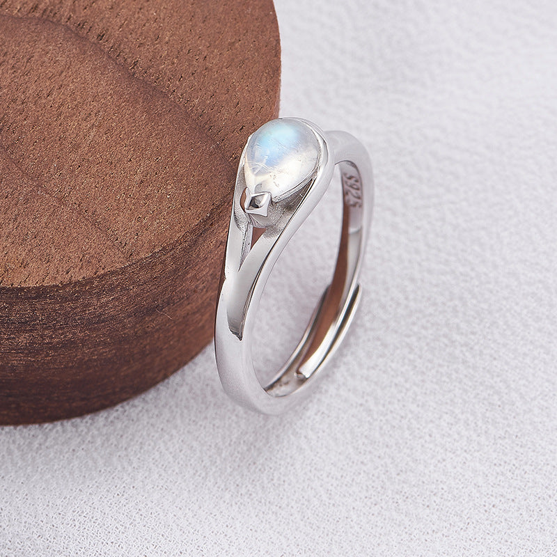 MOONSTONE STERLING SILVER RING-1