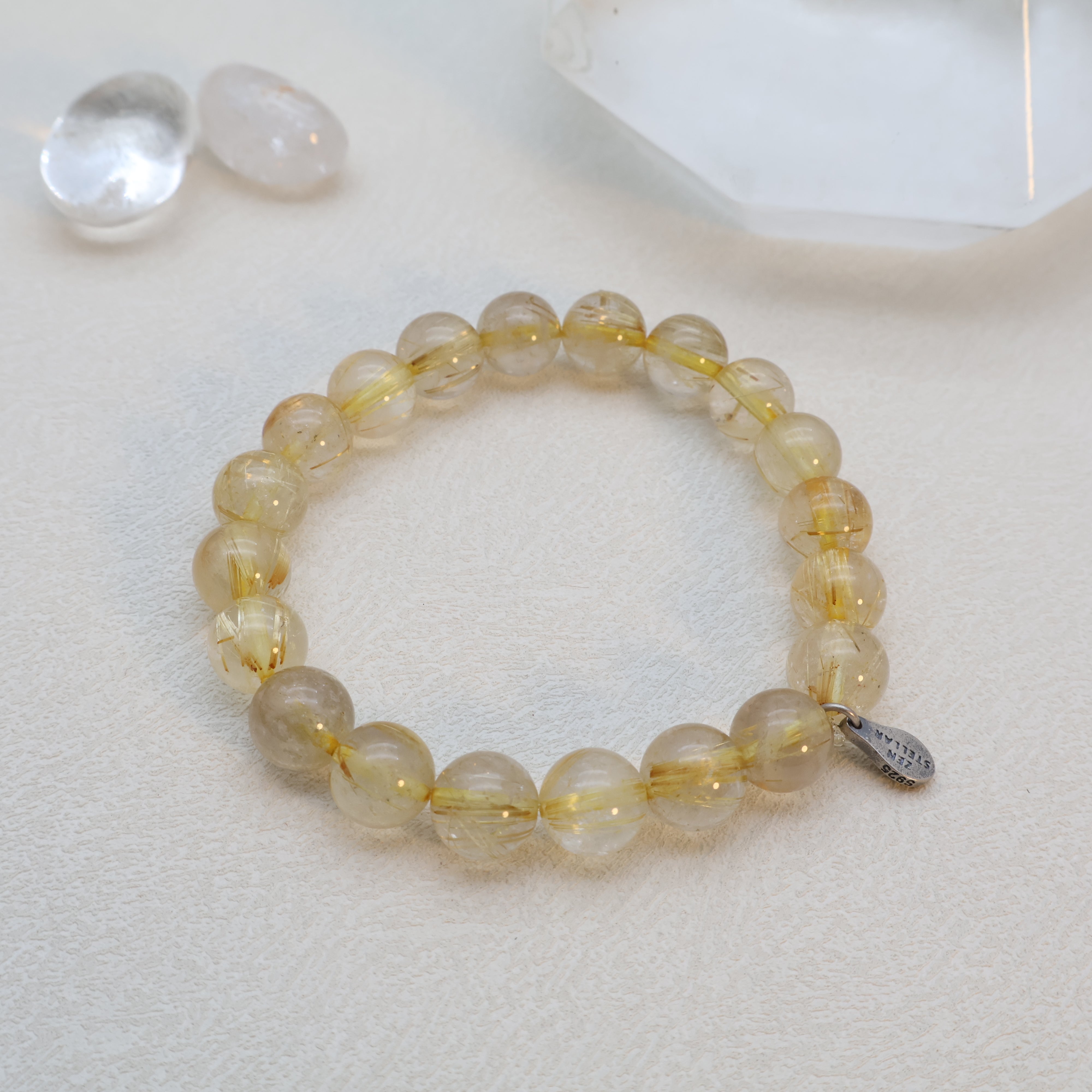 NATURAL GOLDEN RUTILATED CRYSTAL BRACELET-2