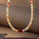 NATURAL STONE ENJOYMENT HAPPINESS NECKLACE-3