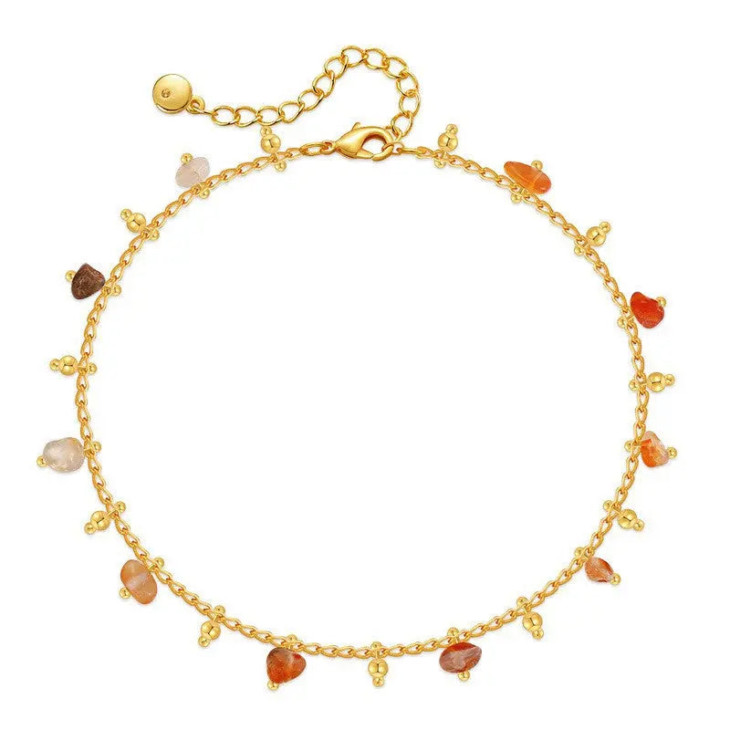 NATURAL STONE TRANSFER ANKLET-5