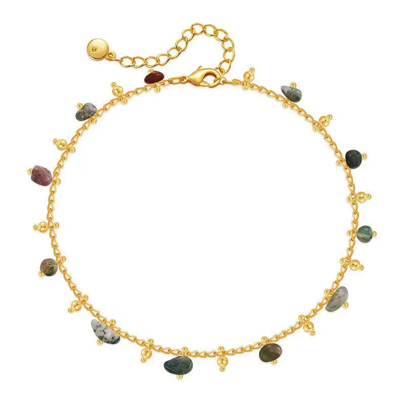 NATURAL STONE TRANSFER ANKLET-7