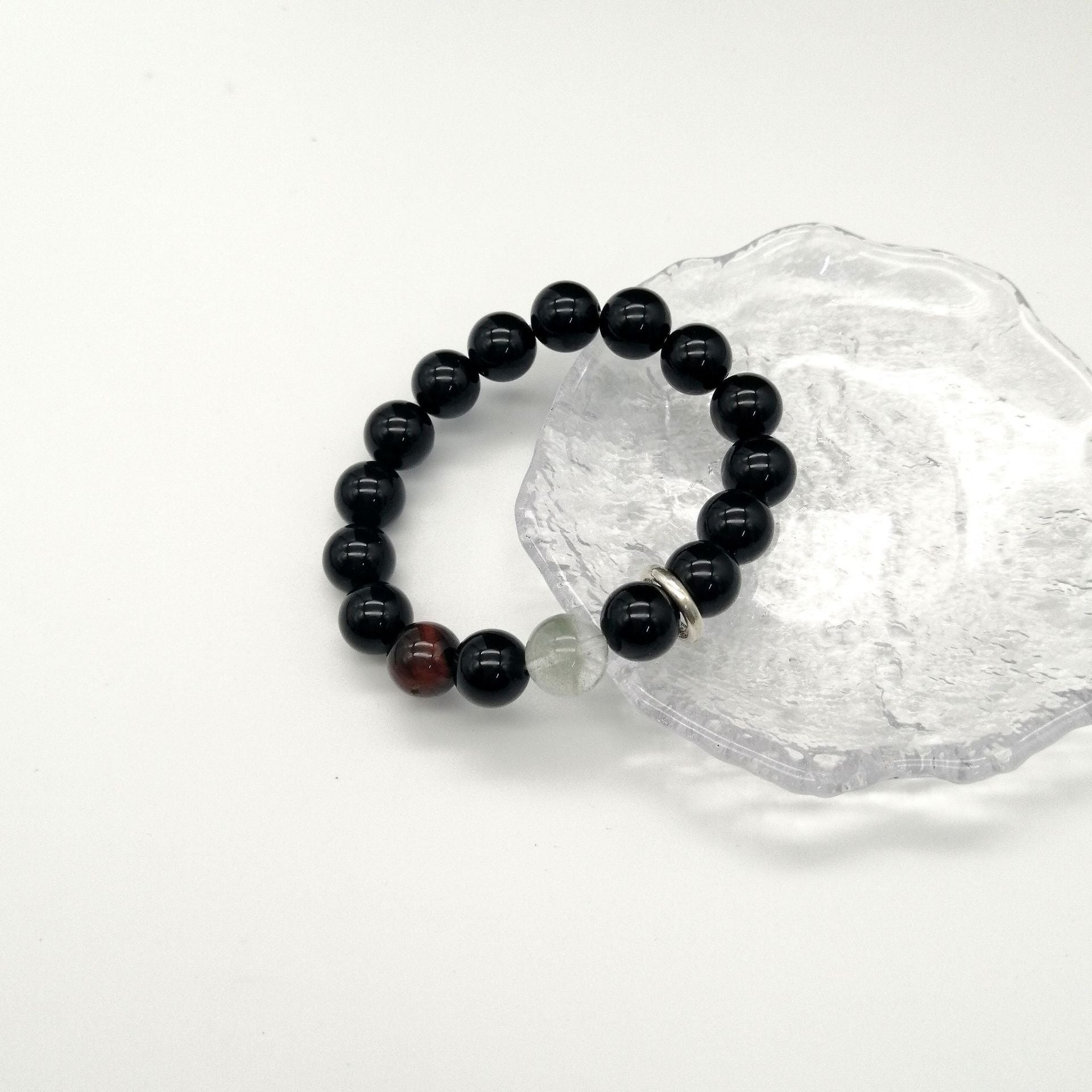 OBSIDIAN GHOST STONE BRACELETS-3