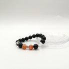 OBSIDIAN AND WHITE CRYSTAL BRACELETS-4