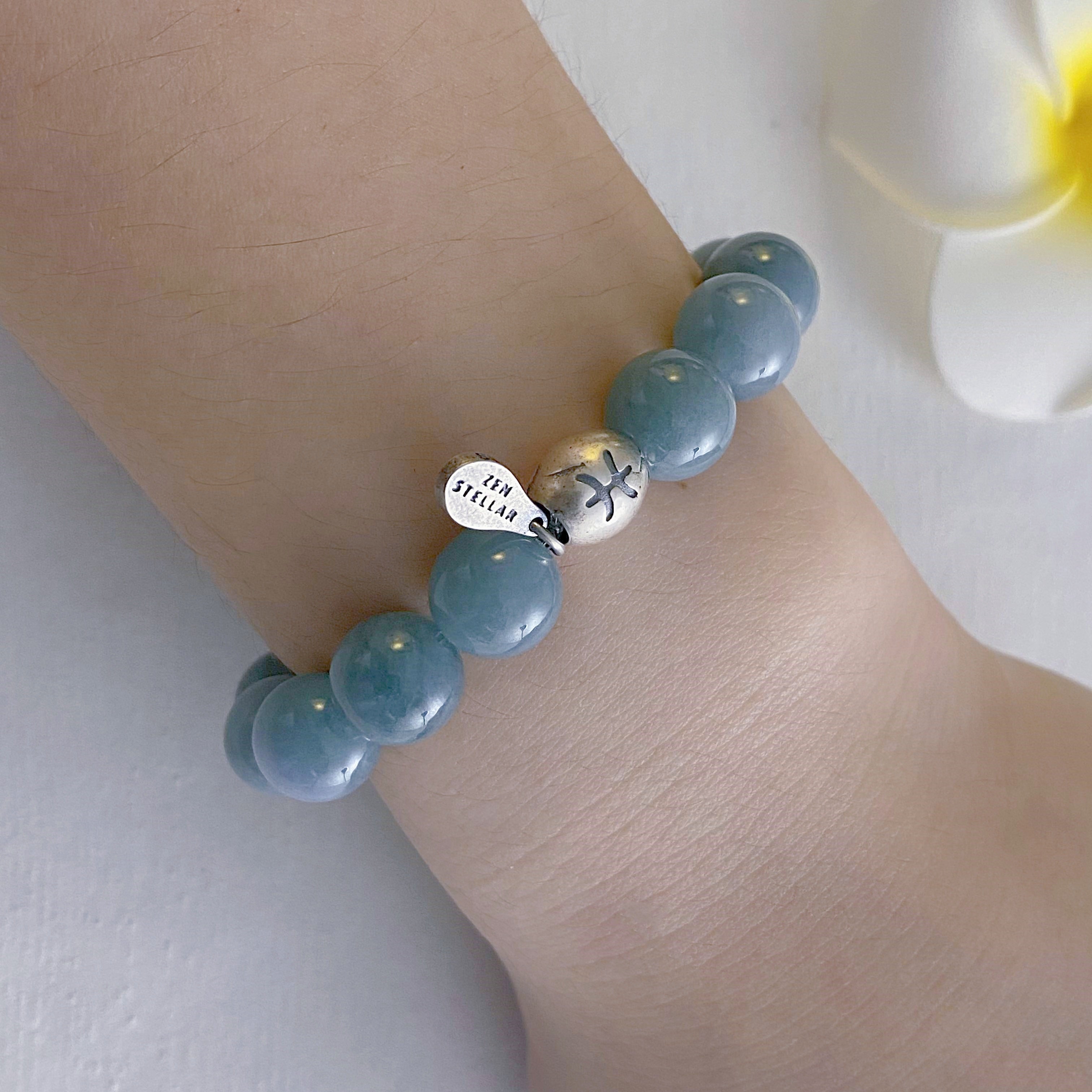 PISCES CHALCEDONY CRYSTAL BEADS BRACELET-2