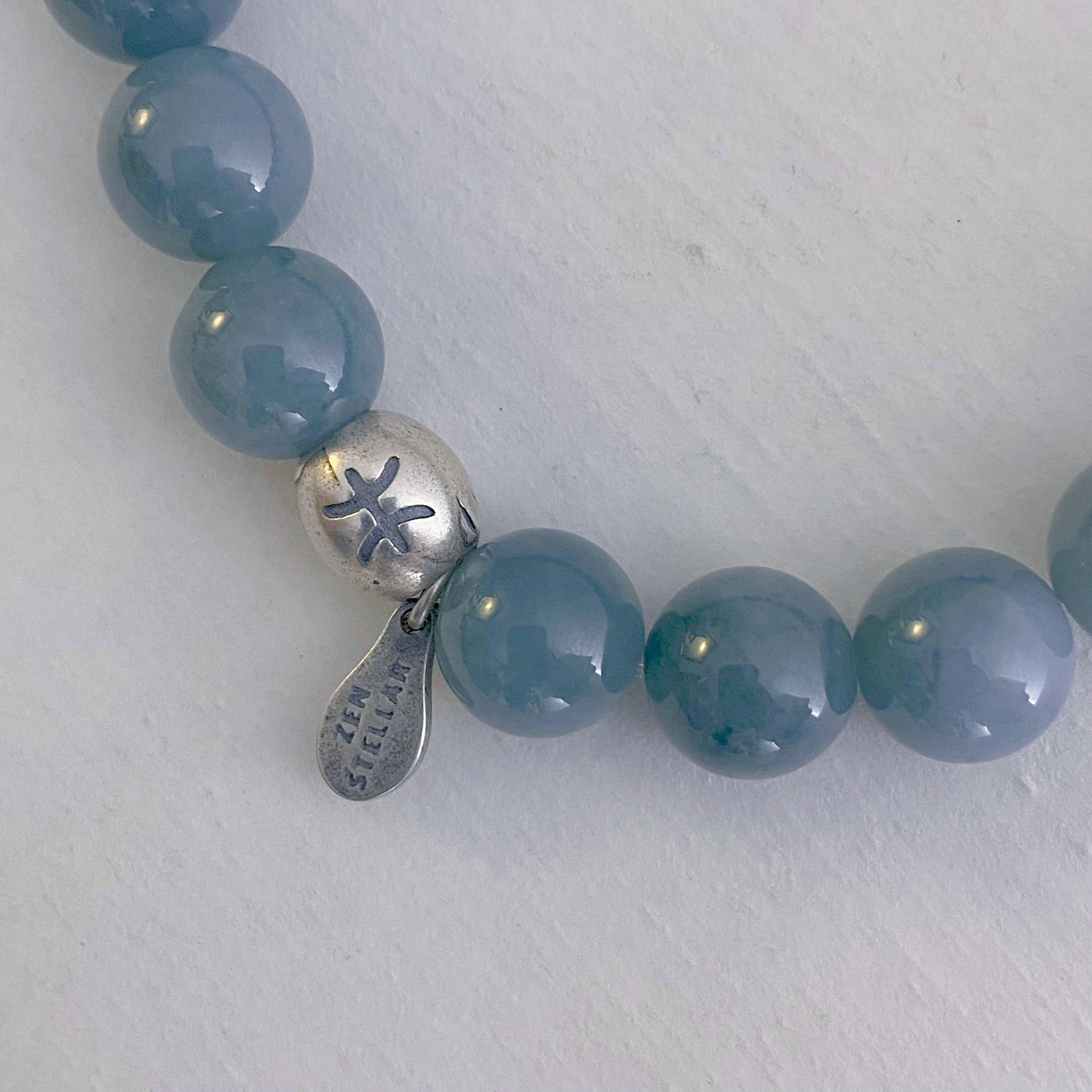 PISCES CHALCEDONY CRYSTAL BEADS BRACELET-4