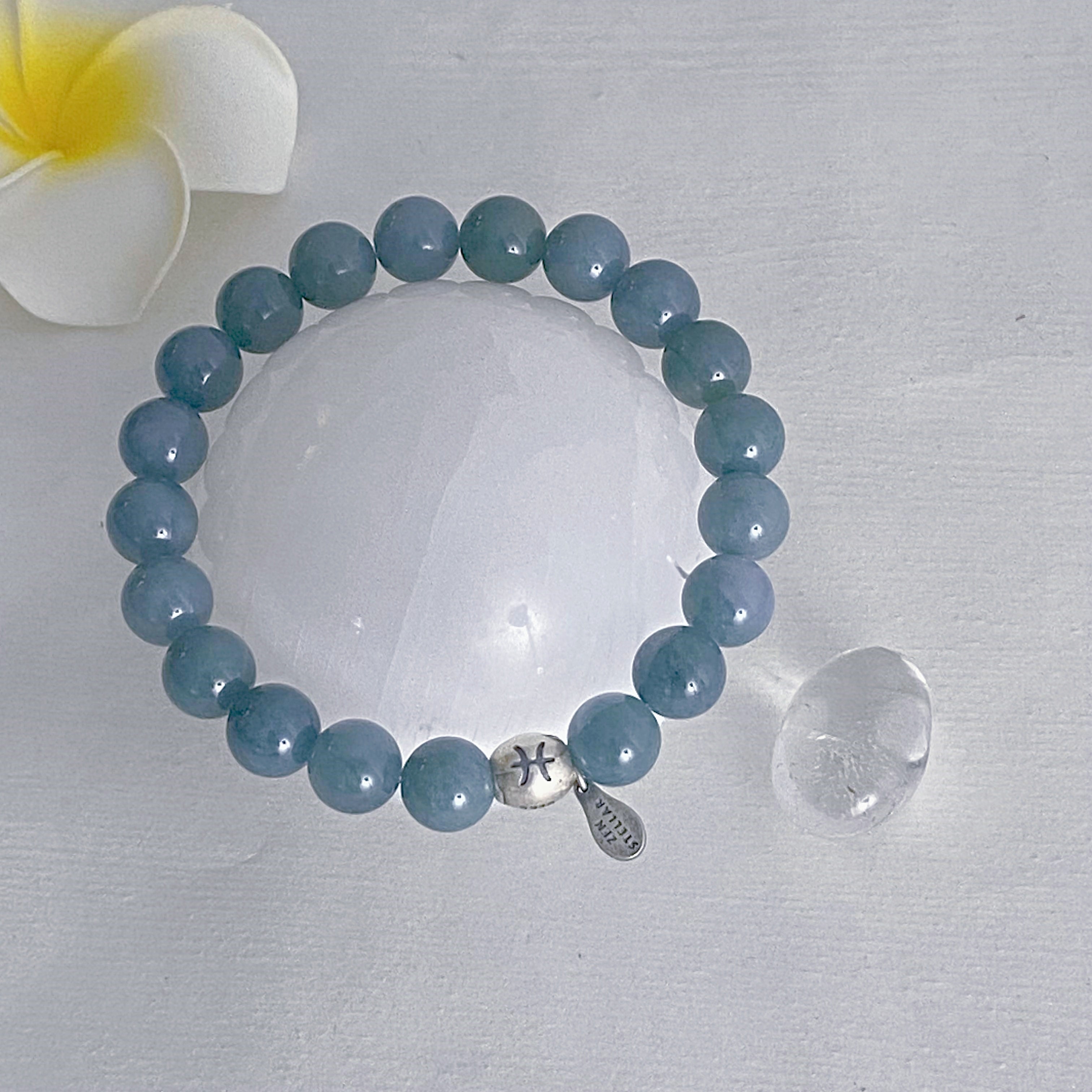 PISCES CHALCEDONY CRYSTAL BEADS BRACELET-5