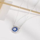 PLATINUM STONE DEVIL EYE NECKLACE-1