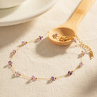 PURPLE NATURAL STONE STRESS RELIEF ANKLET zenstarstore